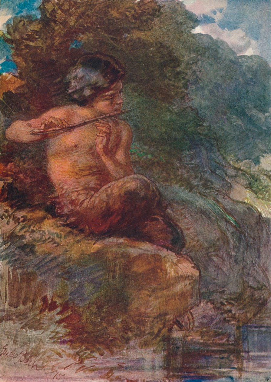 Der kleine Pan, 1875, 1906 von Guido Bach