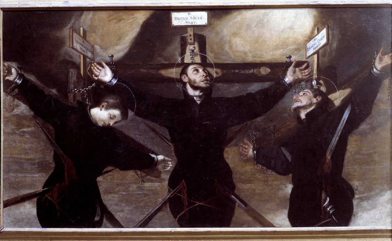 Drei Jesuitenmärtyrer Japans von Guido Cagnacci