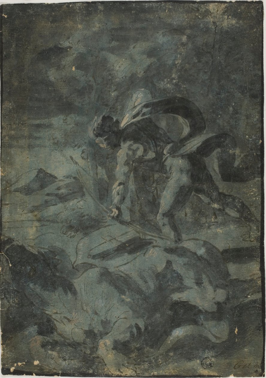 Apollo tötet den Löwen von Guido Reni