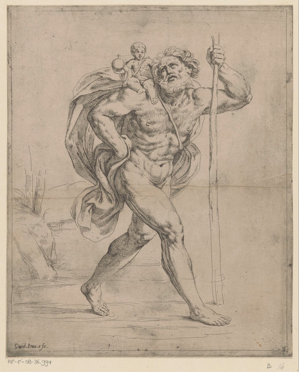 Der heilige Christophorus von Guido Reni