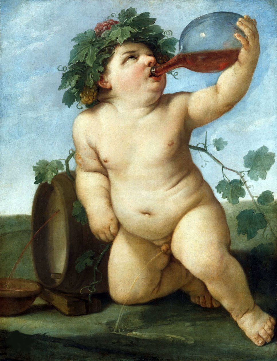 Trinkender Bacchus-Junge, ca. 1623 von Guido Reni
