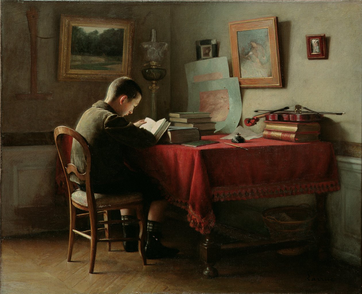 Der fleißige Schuljunge von Guillaume Larrue