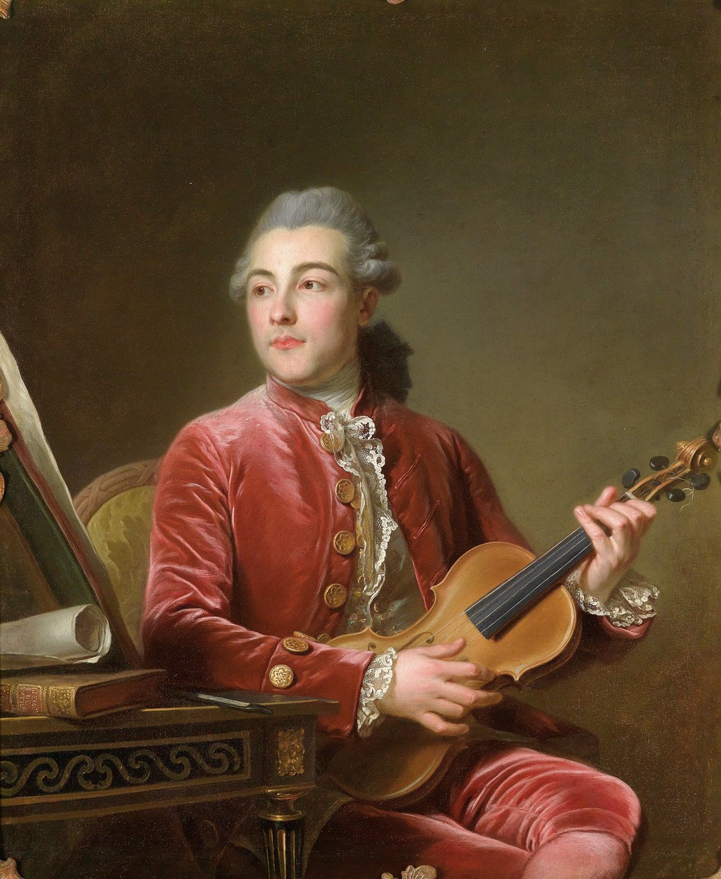 Herr mit Violine von Guillaume Voiriot