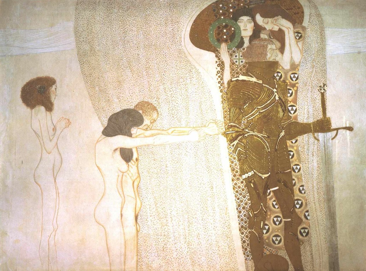 Beethovenfries - Sehnsucht nach Glück von Gustav Klimt