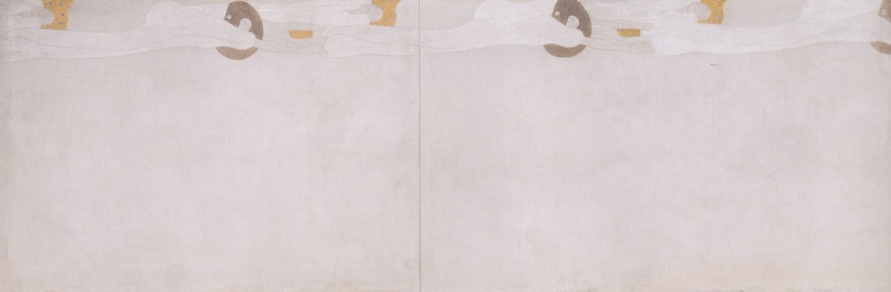 Beethovenfries - linke Seitenwand (Ausschnitt) von Gustav Klimt
