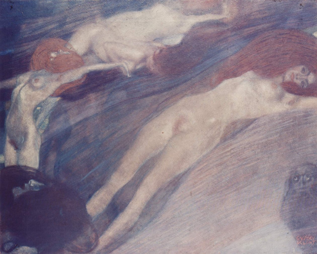 Bewegte Wasser von Gustav Klimt
