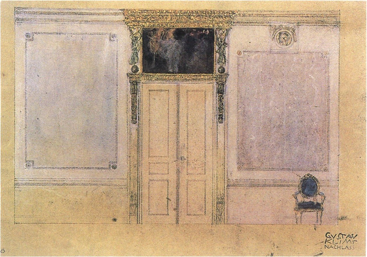 Entwurf zur Gestaltung des Musiksalons im Palais Dumba von Gustav Klimt