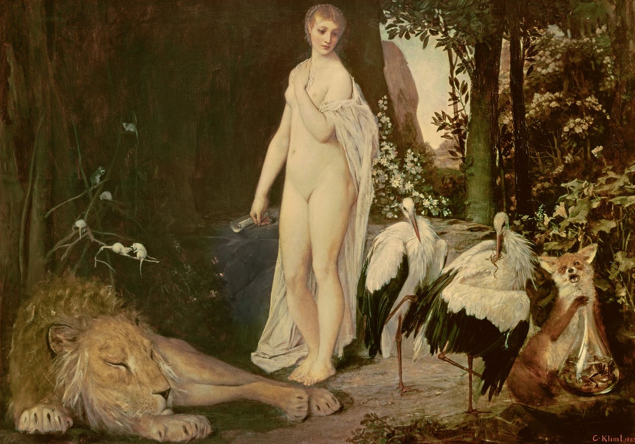 Fabel, 1883 von Gustav Klimt