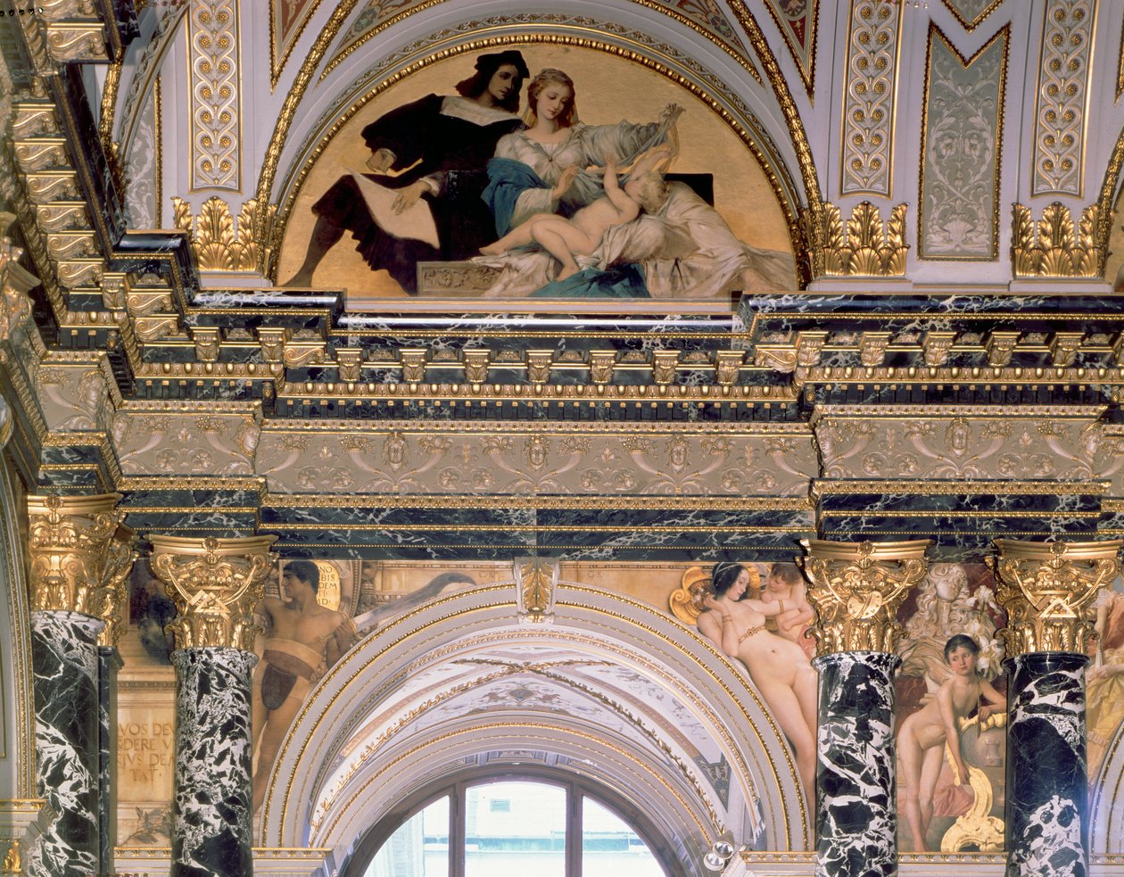 Innenraum des Kunsthistorischen Museums, Wien (Detail) von Gustav Klimt