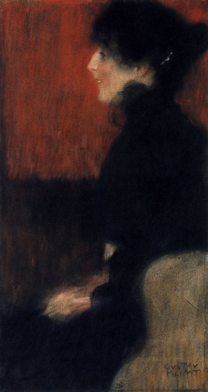 Porträt einer Dame von Gustav Klimt
