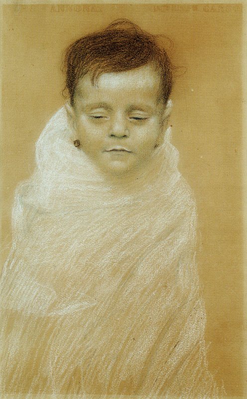 Porträt des toten Sohnes des Künstlers von Gustav Klimt