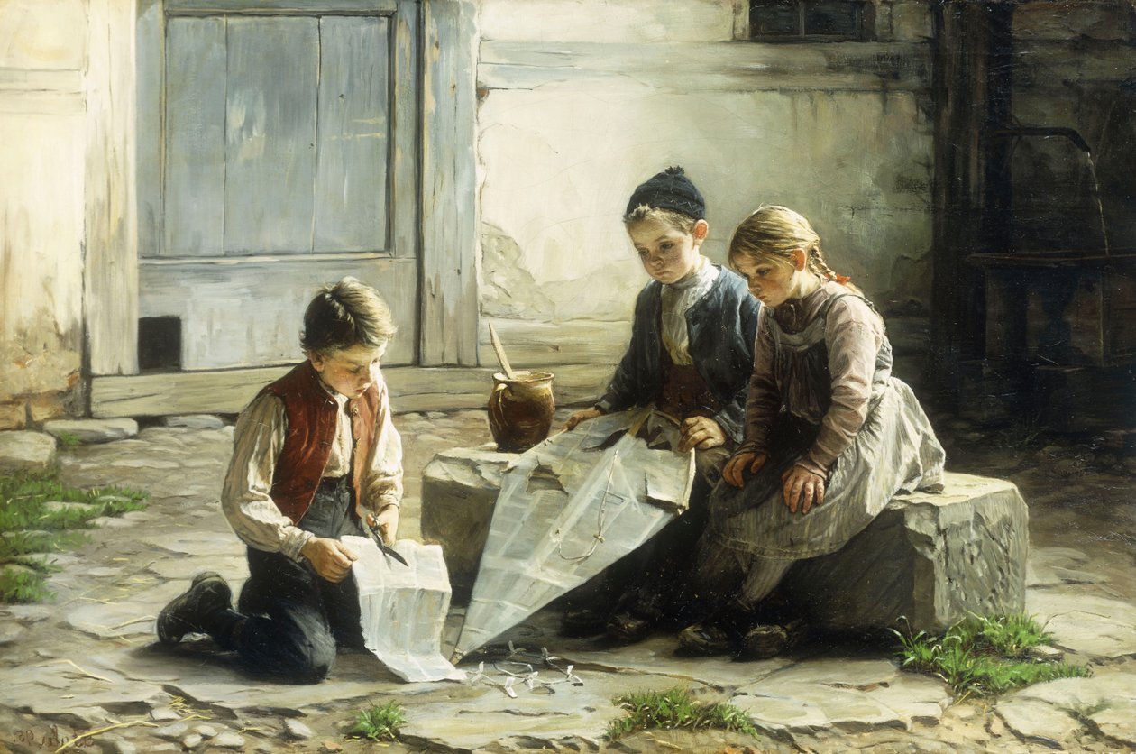 Reparatur des Drachens, 1895 von Gustav Igler