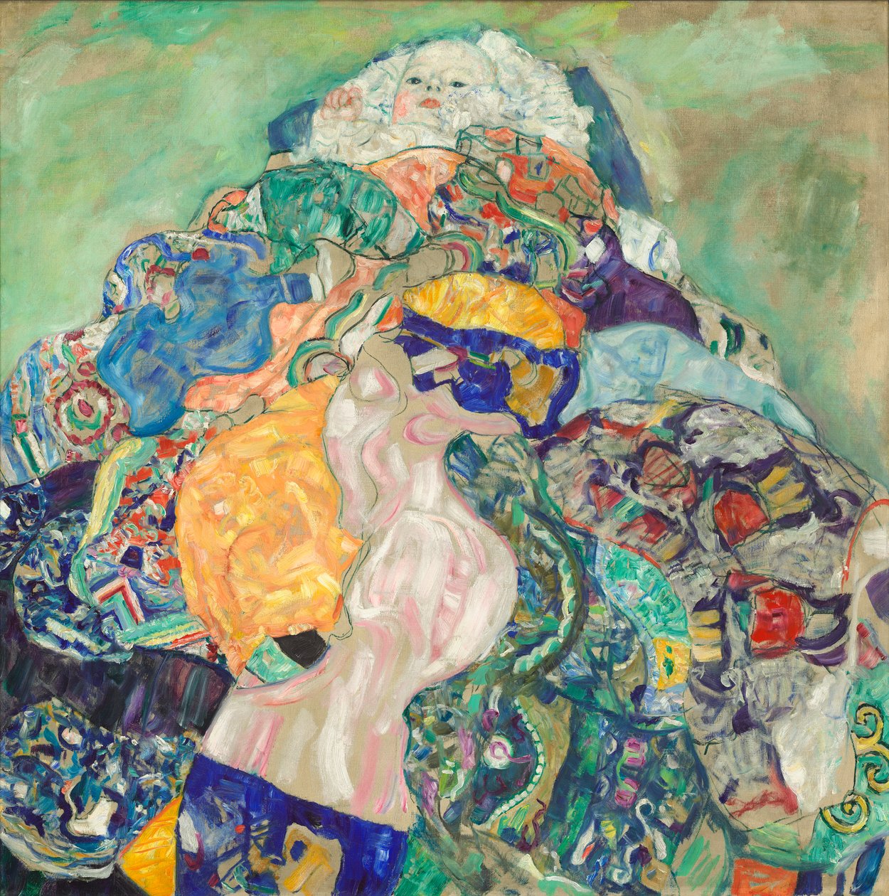 Baby (Wiege), 1917-18 von Gustav Klimt