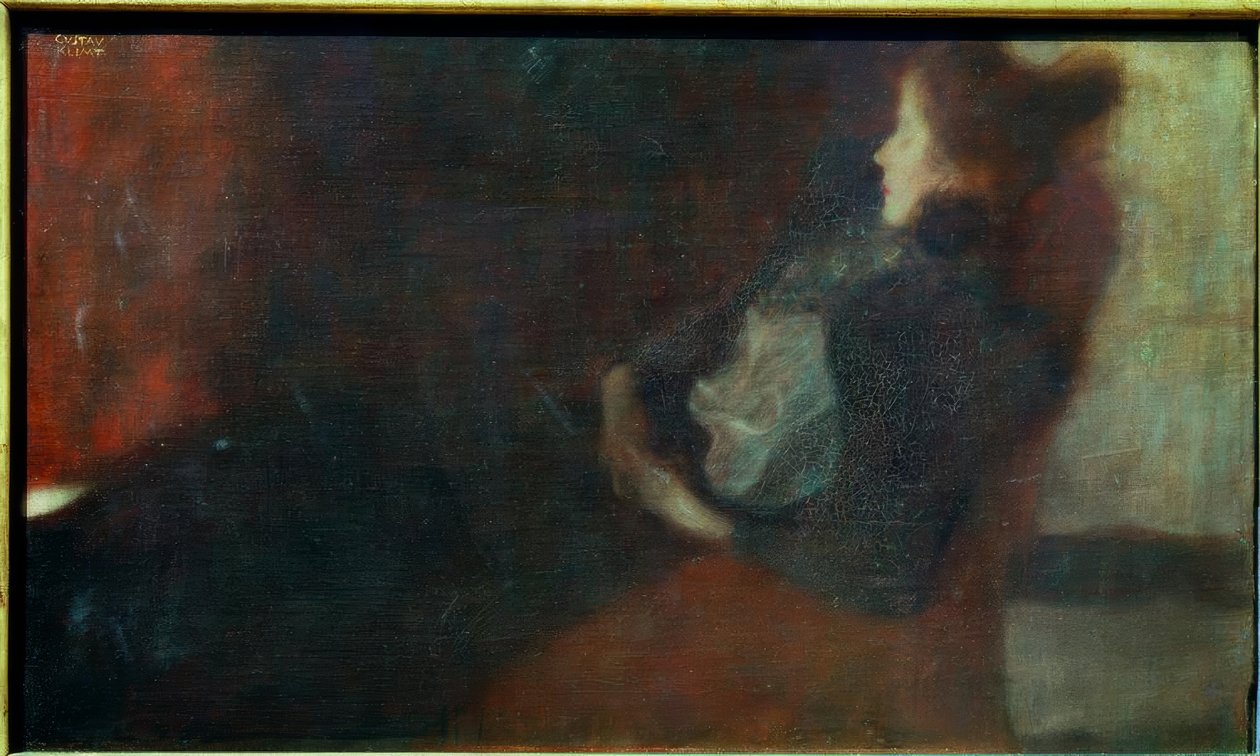 Dame am Kamin von Gustav Klimt