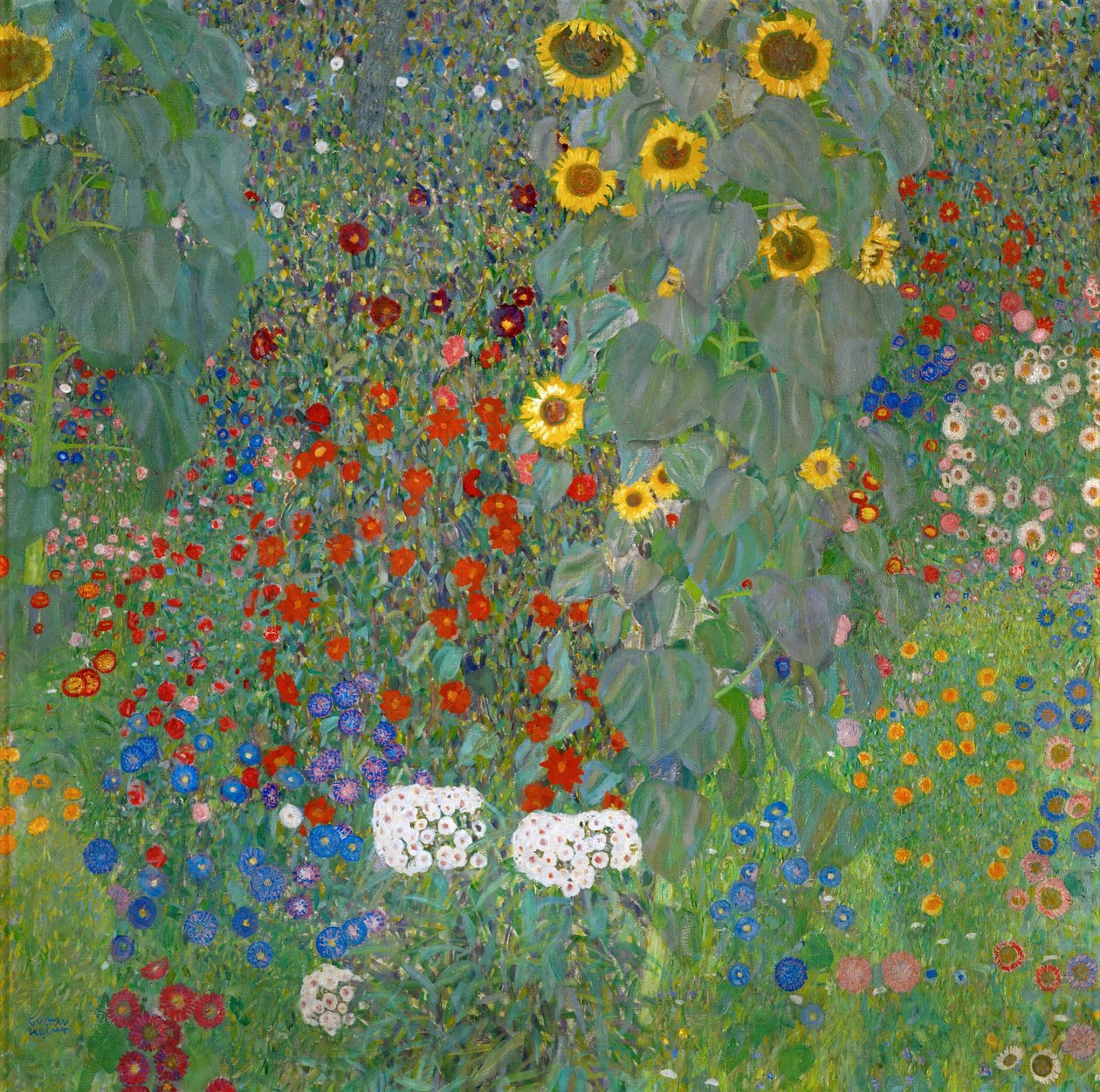 Bauerngarten mit Sonnenblumen, 1905-1906 von Gustav Klimt