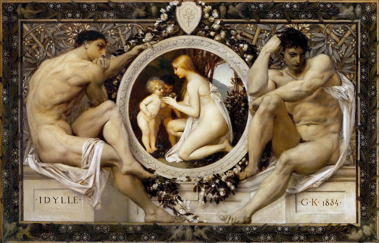 Idylle, 1884 von Gustav Klimt