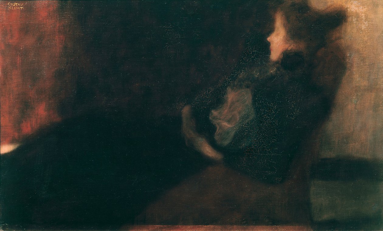 Dame am Kamin von Gustav Klimt