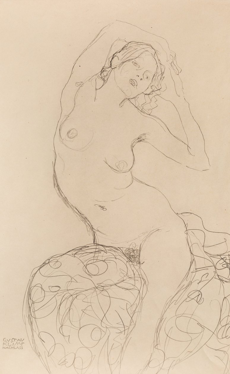 Sitzender Akt, ca. 1914-1916 von Gustav Klimt
