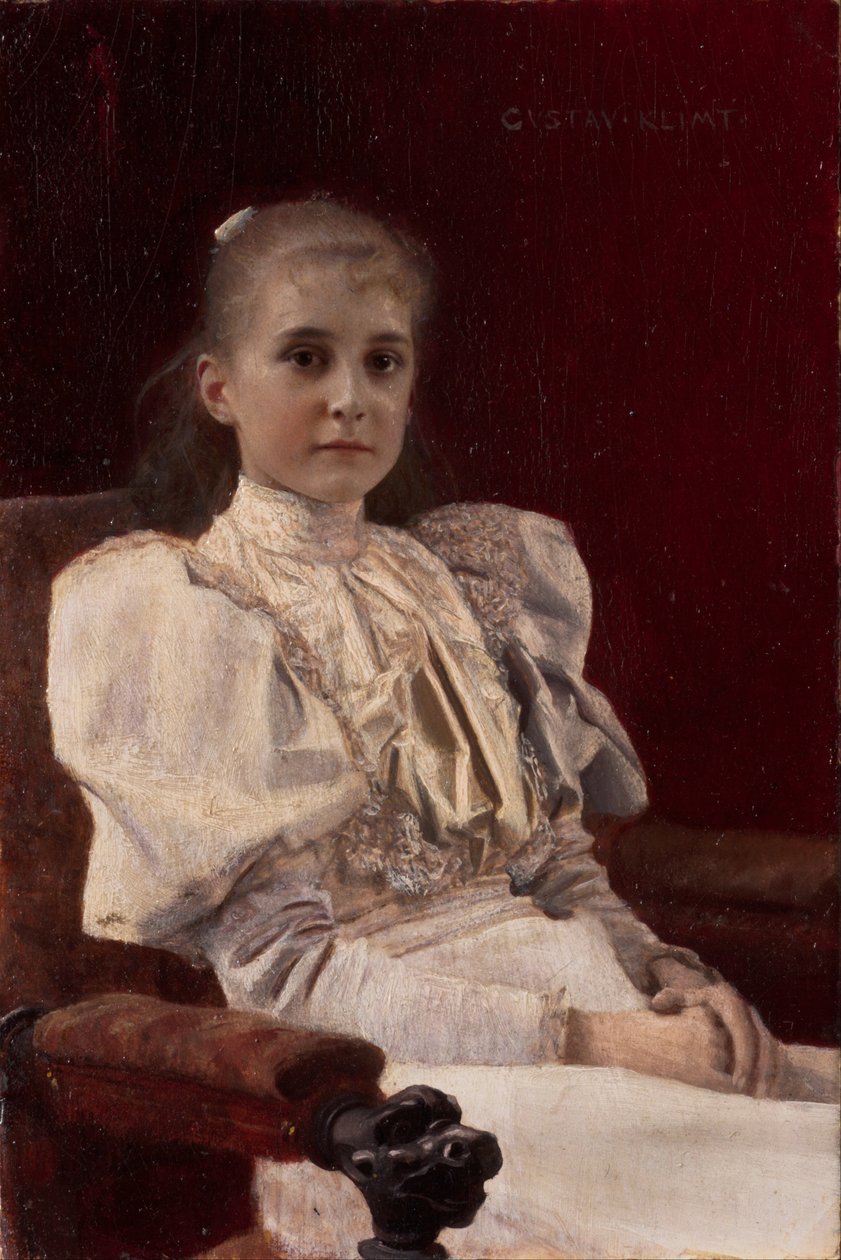 Sitzendes junges Mädchen, 1894 von Gustav Klimt