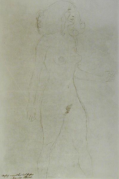Stehender Akt von Gustav Klimt