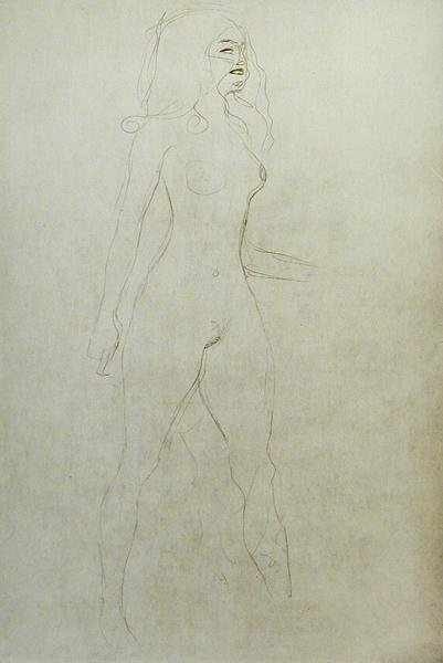 Stehender Akt (verso) von Gustav Klimt