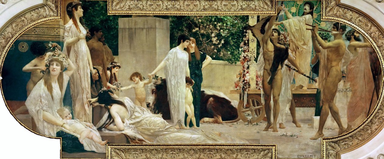 Der Wagen des Thespis von Gustav Klimt