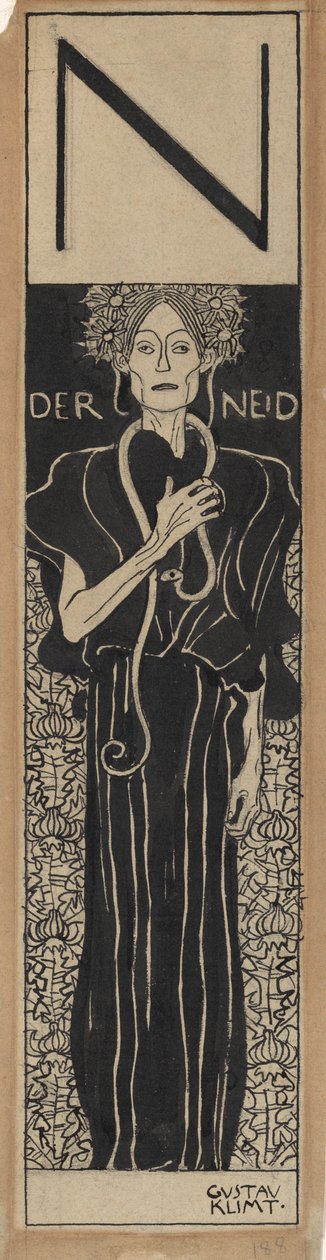 Der Neid, 1898 von Gustav Klimt