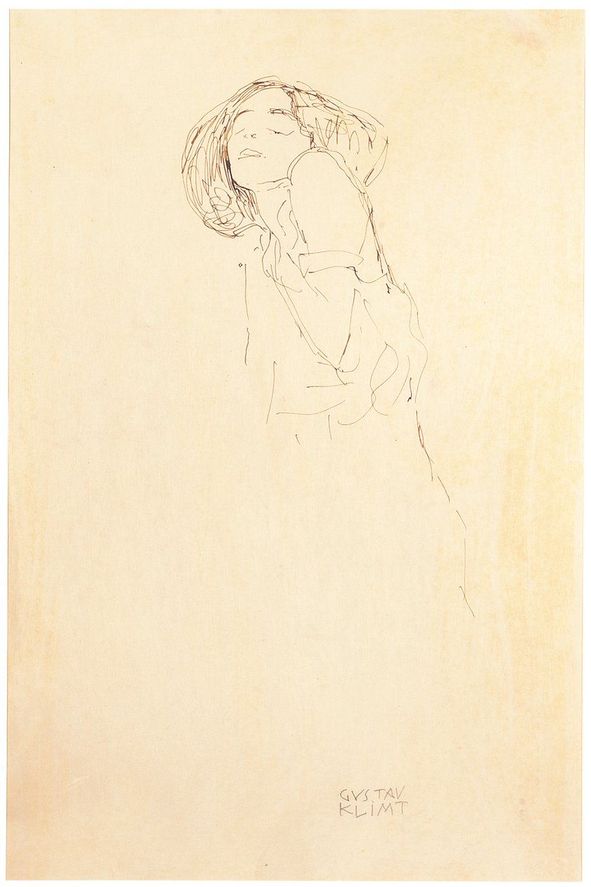 Frau von links von Gustav Klimt