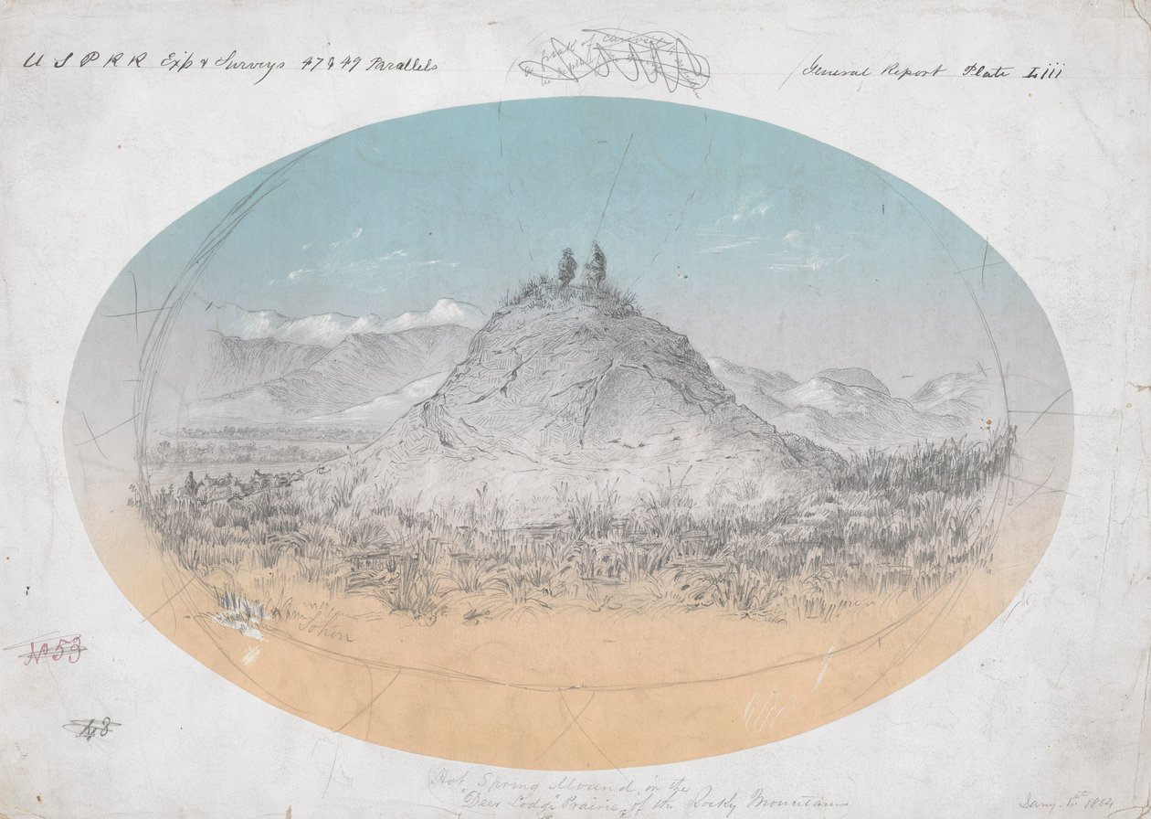 Heiße Quelle Mound in der von Gustav Sohon