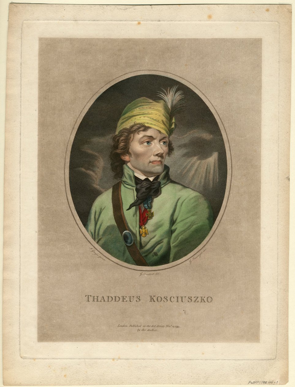 Porträt von Tadeusz Kosciuszko 1746-1817, 1795 von Gustav Taubert