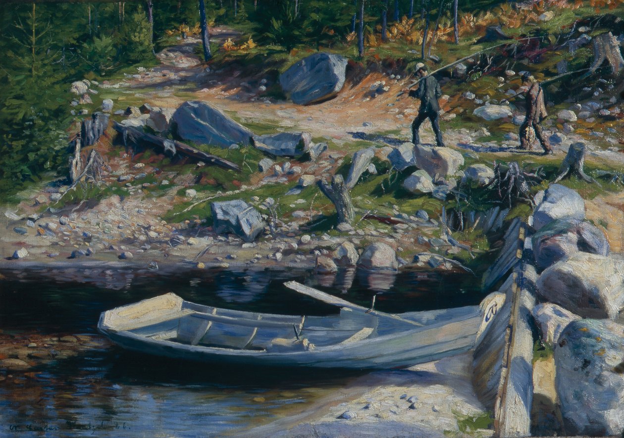 Heimkehr vom Fischen von Gustav Wentzel