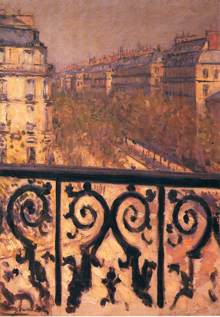 Ein Balkon in Paris von Gustave Caillebotte