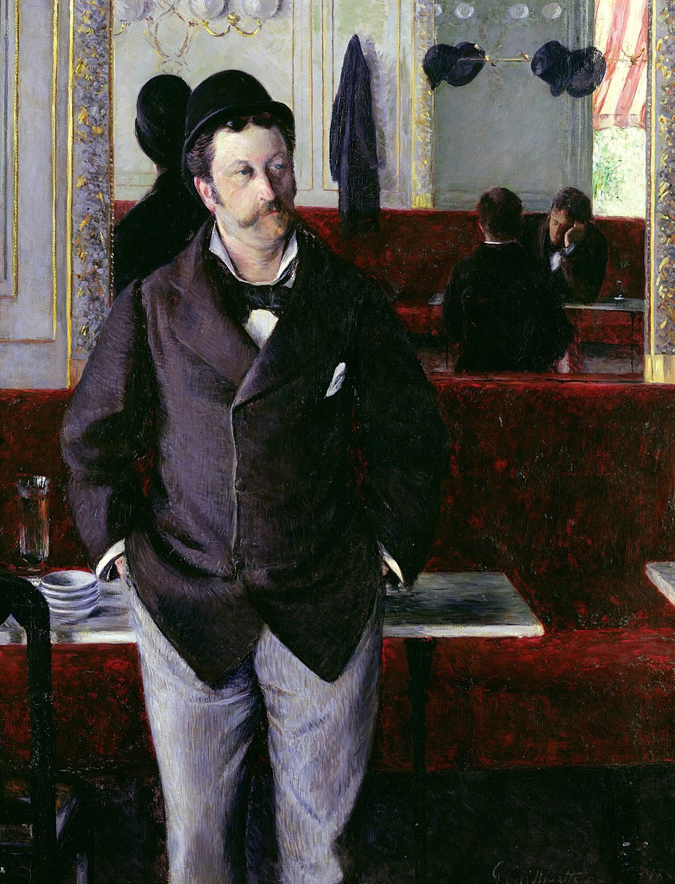 Im Café, Rouen, 1880 von Gustave Caillebotte