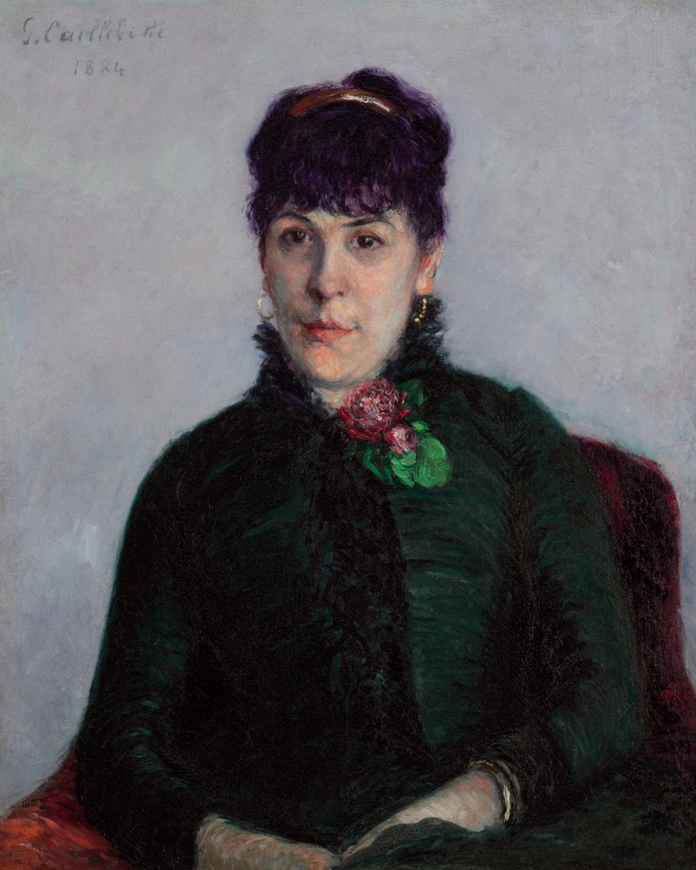 Die Frau mit der Rose von Gustave Caillebotte
