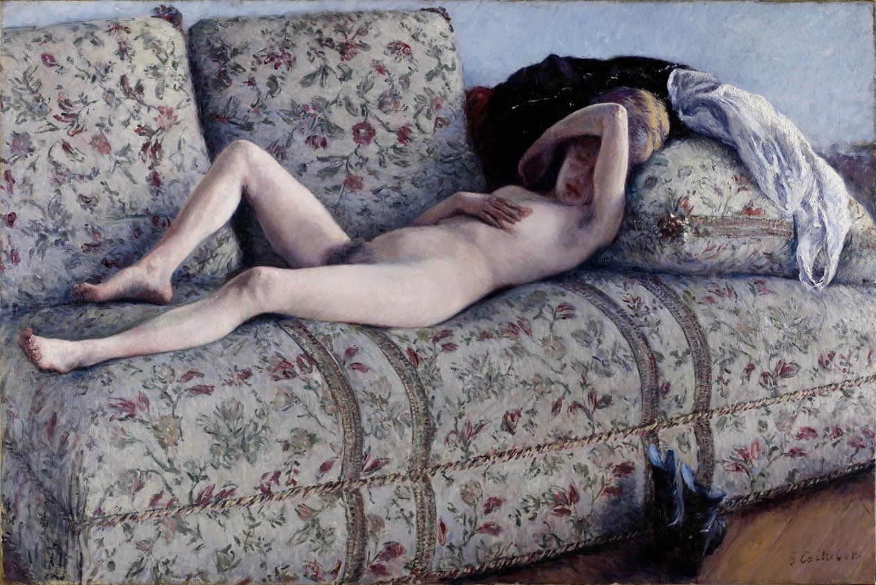 Akt auf einer Couch, ca. 1880 von Gustave Caillebotte
