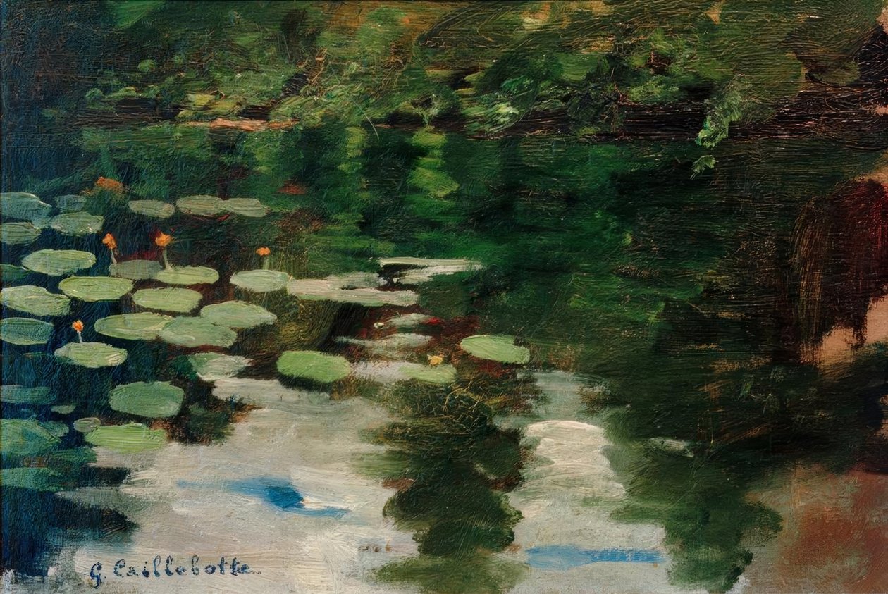 Seerosen auf dem Teich von Gustave Caillebotte