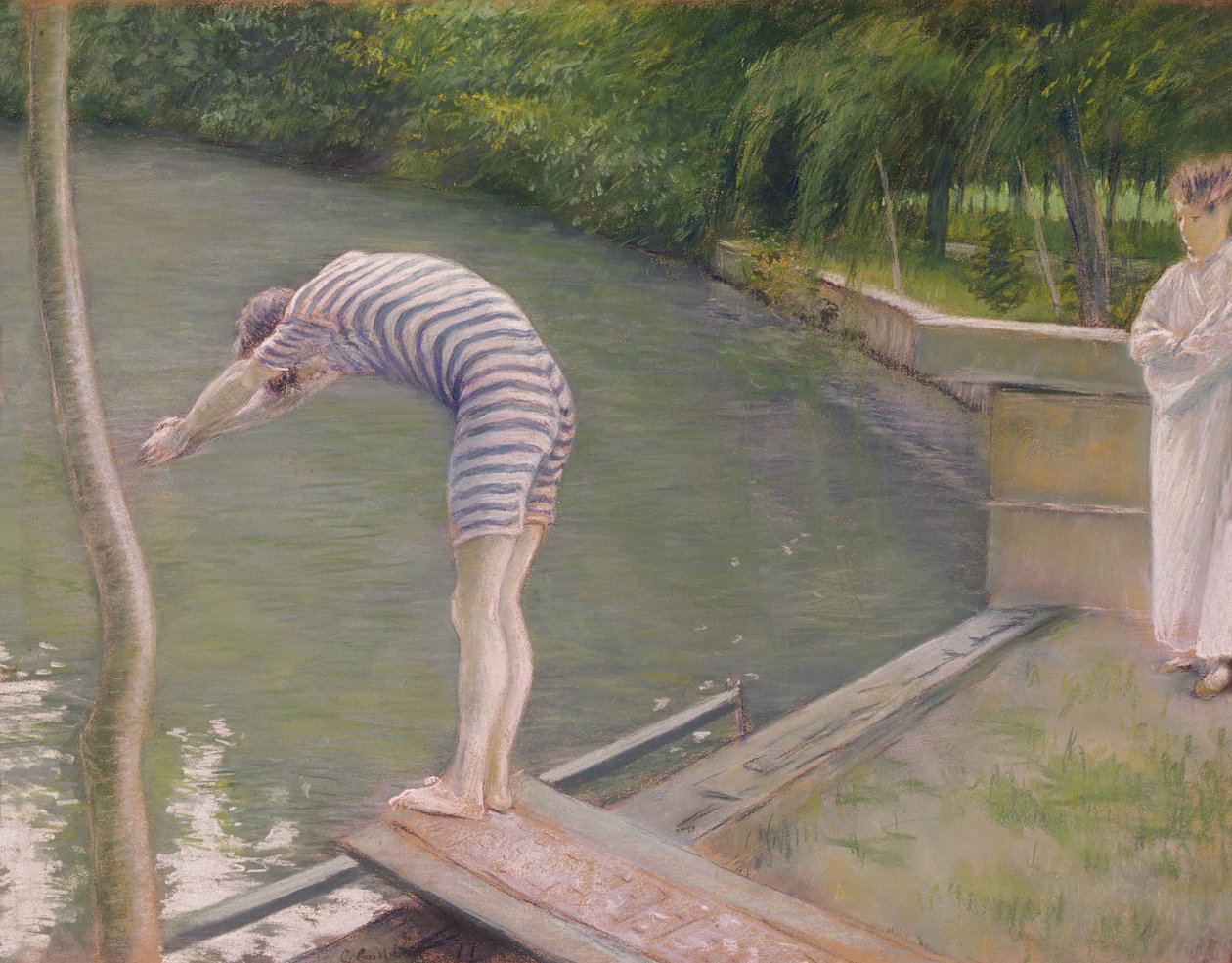 Der Badende oder Der Taucher, 1877 von Gustave Caillebotte