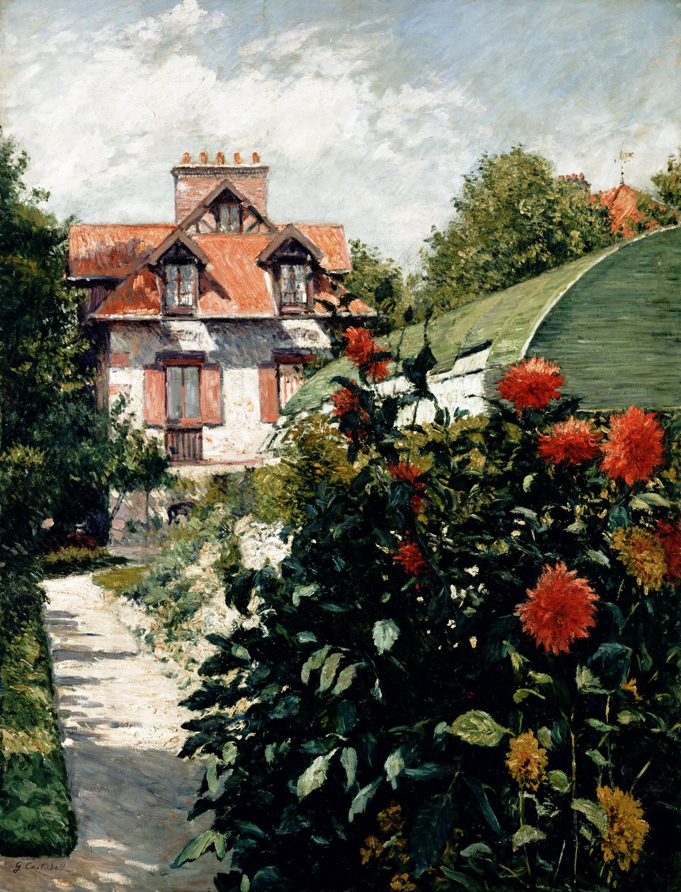Die Dahlien, Garten in Petit Gennevilliers, 1893 von Gustave Caillebotte
