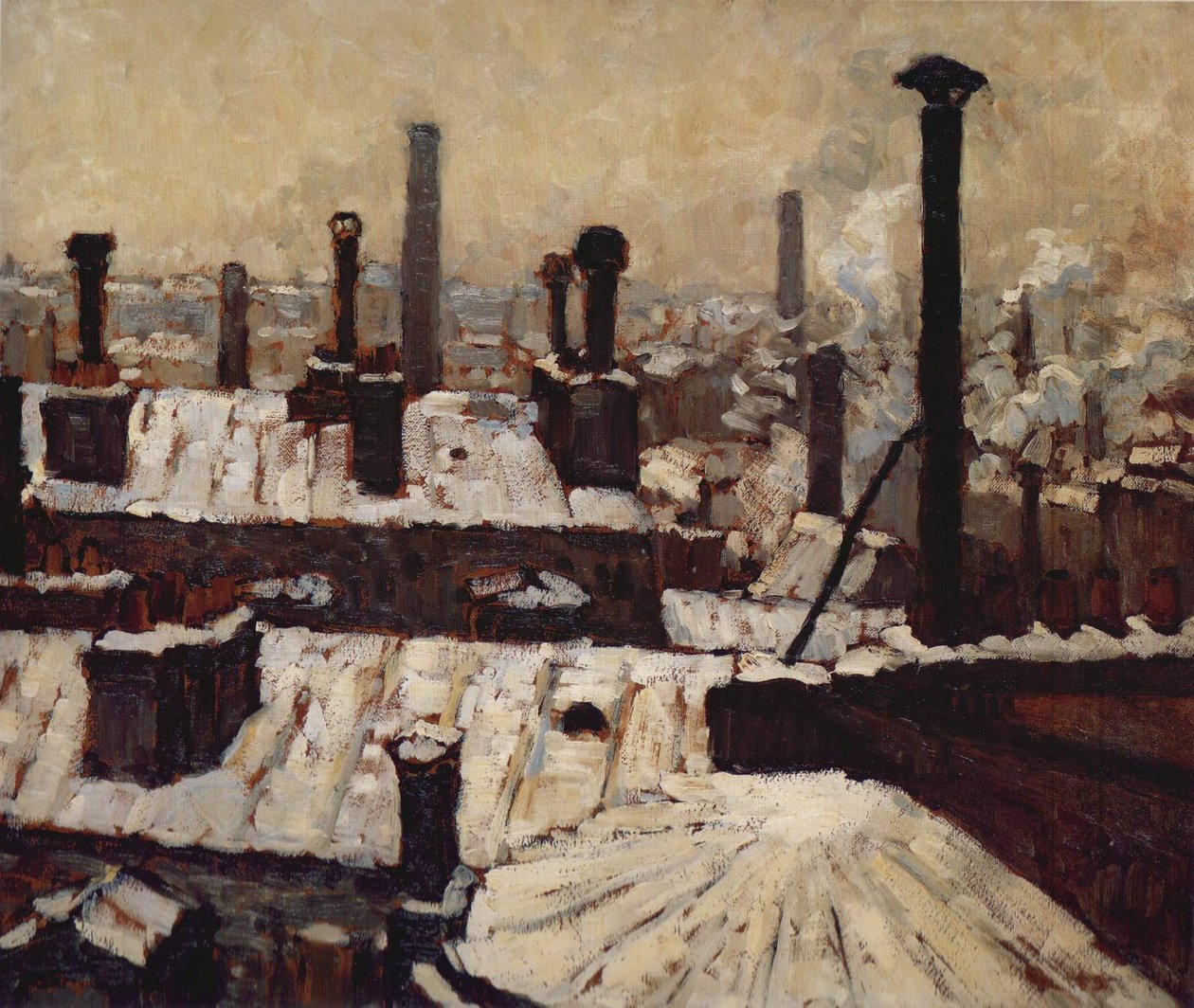Dächer unter Schnee, Paris von Gustave Caillebotte