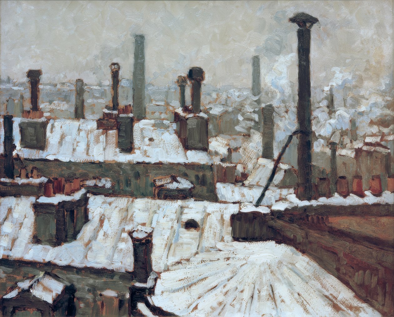 Verschneite Dächer von Gustave Caillebotte