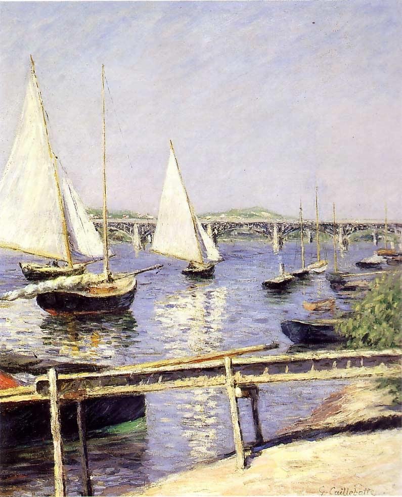 Segelboote in Argenteuil von Gustave Caillebotte