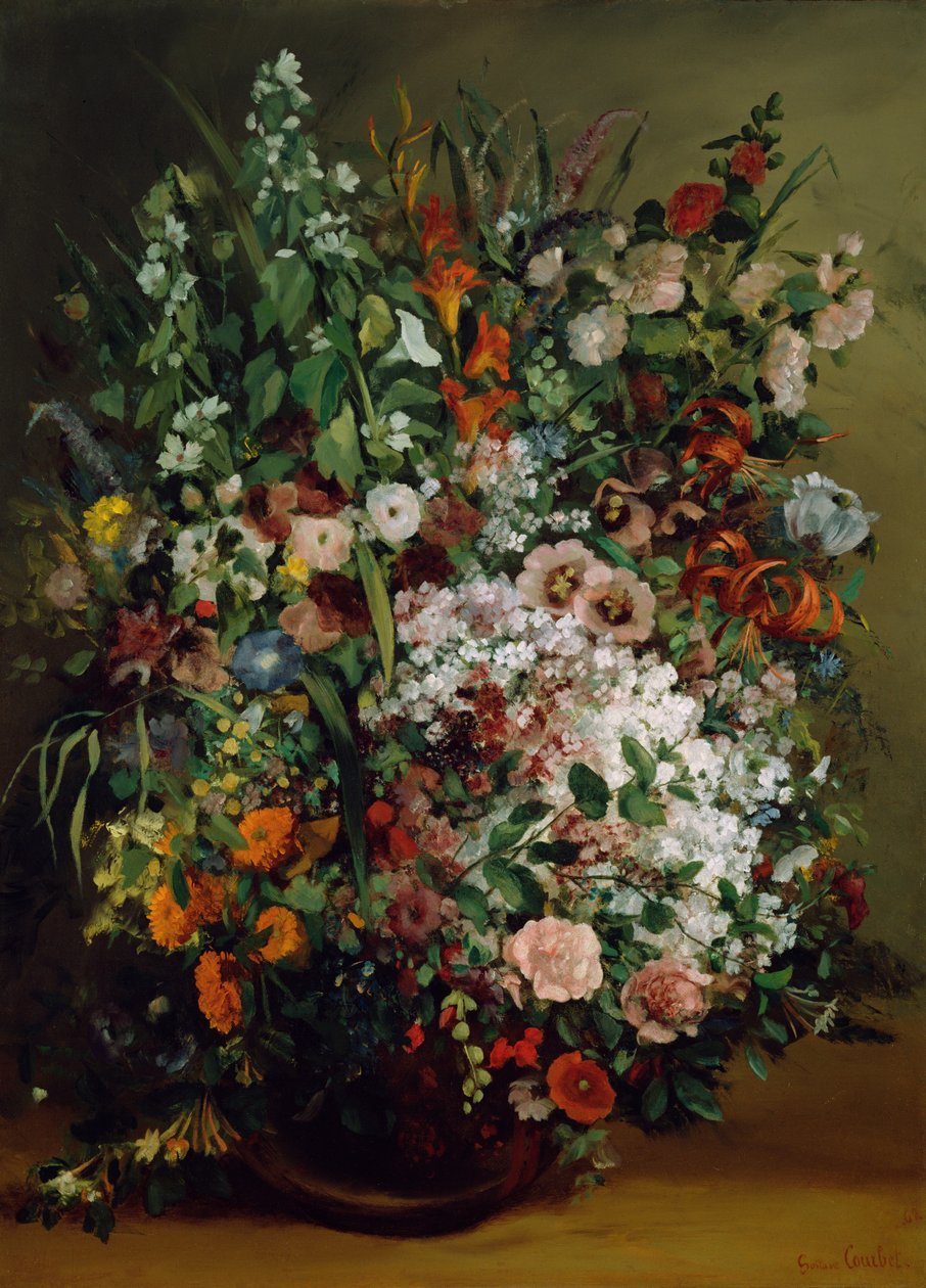 Blumenstrauß in einer Vase von Gustave Courbet