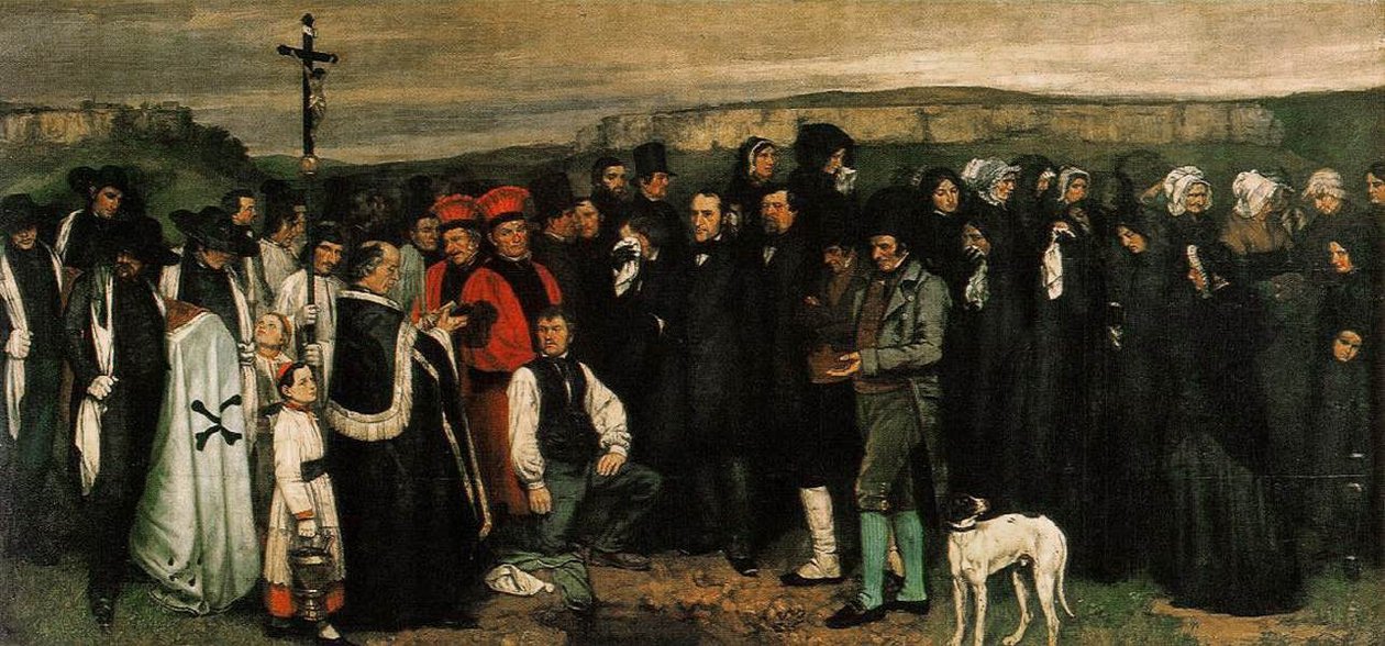 Begräbnis in Ornans von Gustave Courbet