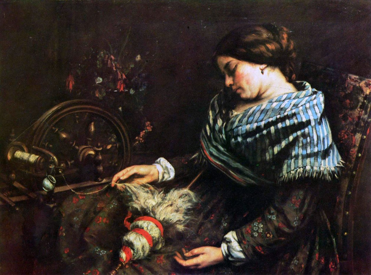 Schlafende Spinnerin von Gustave Courbet