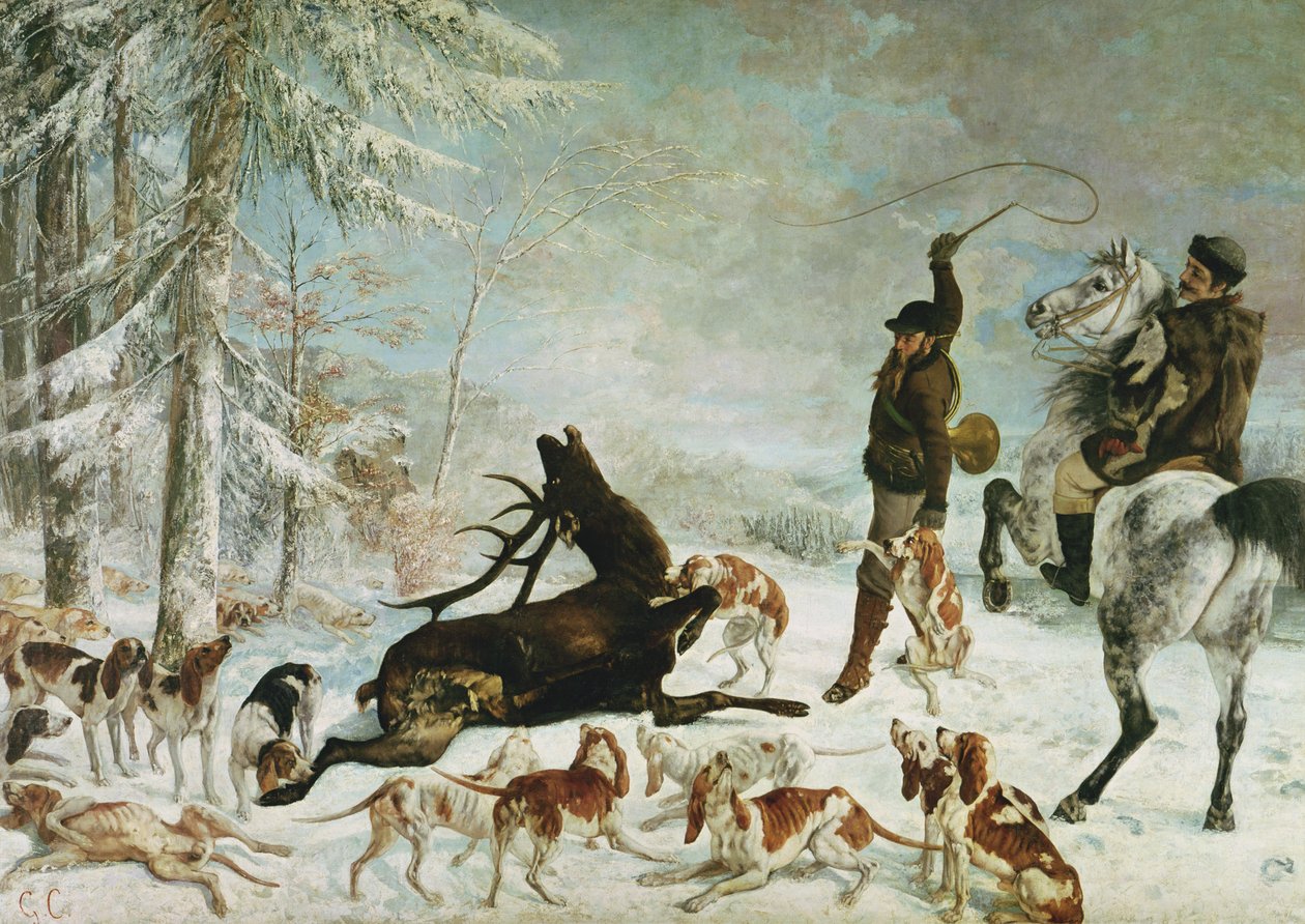 Der Tod des Hirsches, 1867 von Gustave Courbet