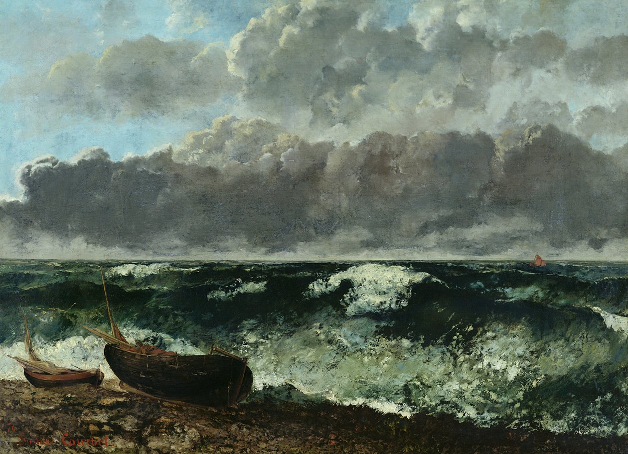 Das stürmische Meer oder, Die Welle, 1870 von Gustave Courbet