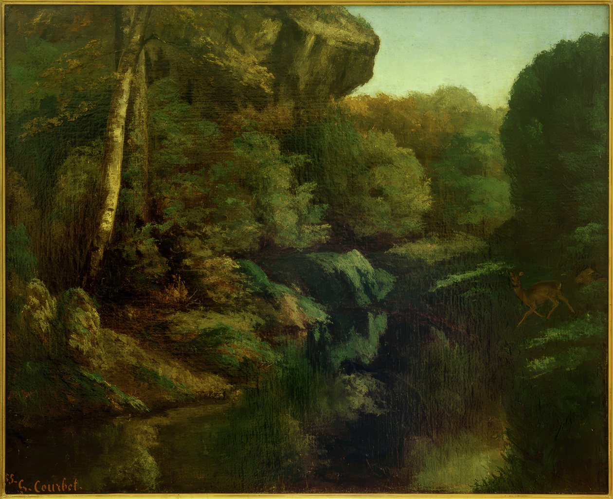 Ansicht des Waldes von Fontainebleau von Gustave Courbet