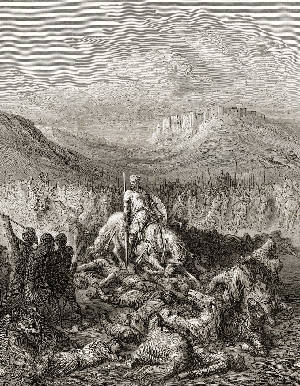 Ruhmreicher Tod von Jacques de Maille, Marschall des Tempels, Illustration aus 