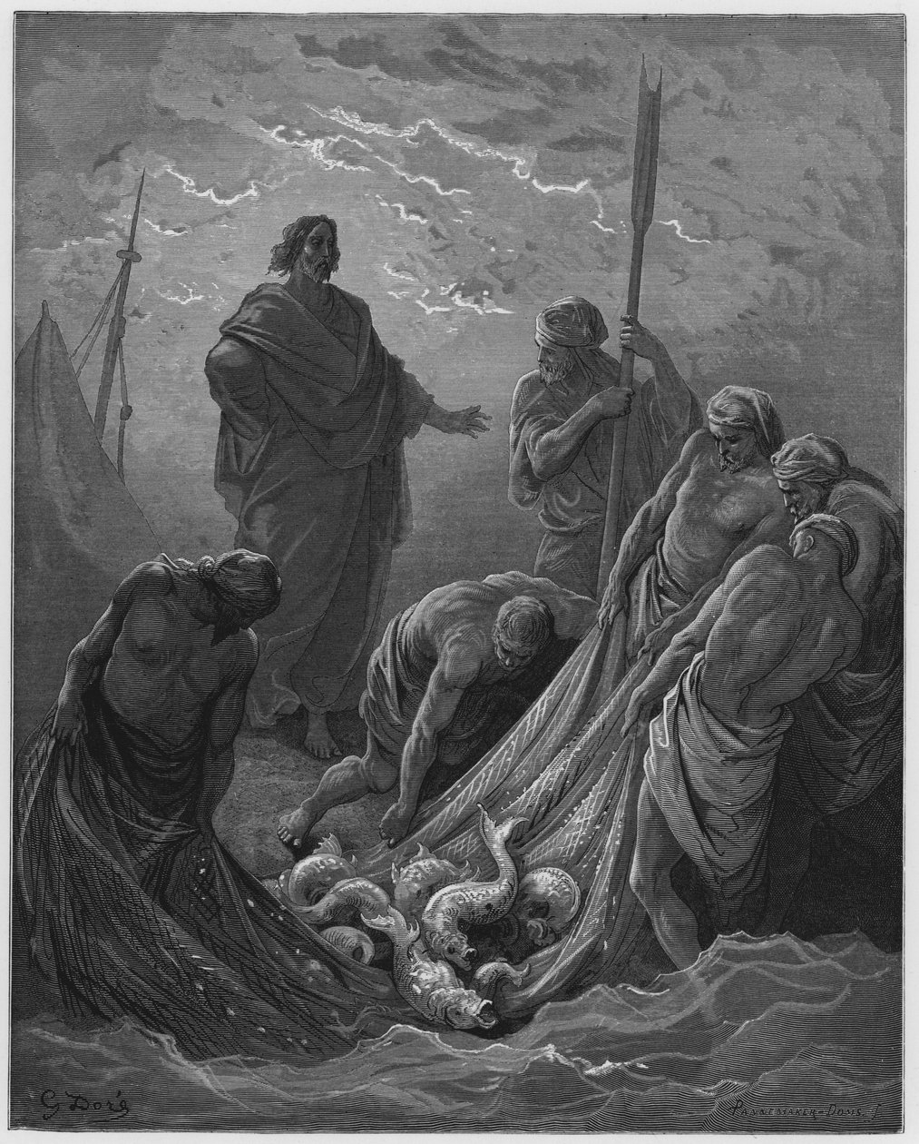 Der wunderbare Fischfang von Gustave Dore