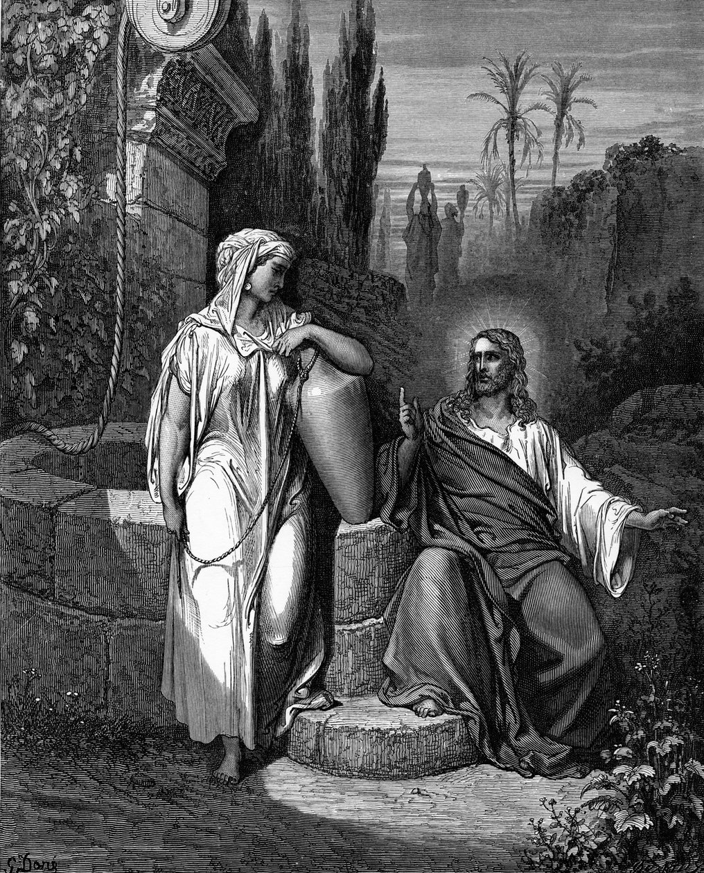 Jesus spricht mit der Samariterin von Gustave Dore